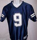 Dallas Cowboys 9 Tony Romo Blue Jersey Shirt Top Youth Large Used Nice