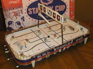 1965 EAGLE TOYS STANLEY CUP ANTIQUE TIN TABLE HOCKEY GAME COLLECTORS 