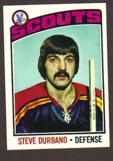 1976 77 Topps Hockey Steve Durbano #19 KC Scouts NM/MT