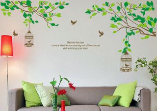 Beautiful Flower Tree Birds Bed Room Decal Decor Mural Wall Stickers 