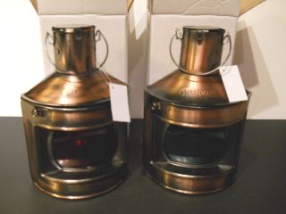   Collectible Decor Port & Starboard Lamps / Oil Lanterns New Set of 2