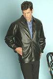 M207 Mens pig leather James Dean style jacket with with zip out 