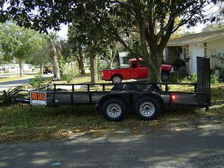 16ft by 6.5ft heavy duty equipment or utility trailer w/liftgate