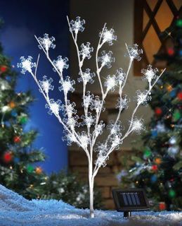 SOLAR LIGHTED OUTDOOR CHRISTMAS SNOWFLAKE TREE OUTDOOR DECOR ITEM101