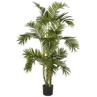 Decorative Natural Looking Artificial 4 Areca Potted Palm Silk Tree 