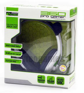 Xbox 360 Live Pro Gamer Stereo Chat Headset with Mic   Komodo *Brand 