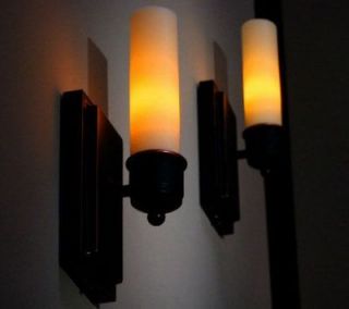   Indoor Candle LED Wall Sconces Sconce Set of 2 Lamp Light Holder
