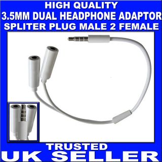   HEADPHONES ADAPTOR SPLITER PLUG FOR MOTOROLA ATRIX HD MB886 /TV XT682