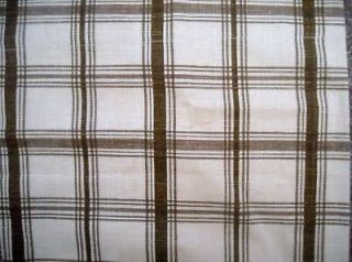 Waverly Fabric PANTRY PLAID SPA Brown Scallop Valance _ NIP