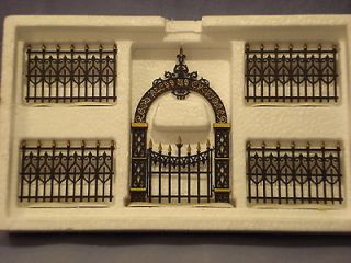 DEPT.56 HERITAGE VILLAGE VICTORIAN WROUGHT IRON FENCE +GATE #52523 