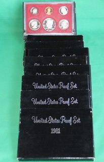   Lot of 10 United States Mint TEN 5 Coin Proof Sets Complete as Issued