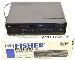 Fisher FVH 810 VCR Recorder Player w/Original Box