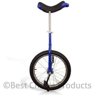 Unicycle 16 Blue Chrome Unicycles Wheel Cycling Outdoor Sports 