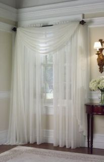   , Solid Sheer voile window panels curtain/ dropper/ scarf valance