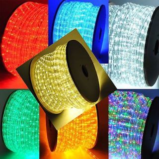 150 + 14 2 Wire LED Rope Light Blue Green Cool Warm White RGB Red 