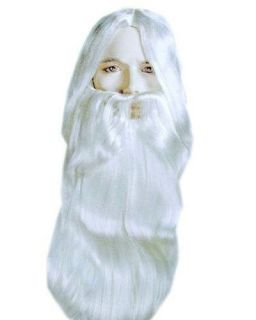 Rip Van Winkle Gandalf Lord of Rings White Costume Wig & Beard Set