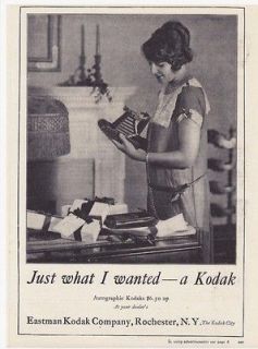   Vintage 1920s Antique AUTOGRAPHIC KODAK Folding CAMERA ~ REPRINT AD