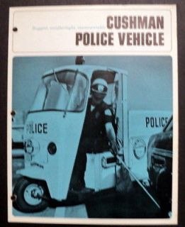 Cushman 1967 Police Vehicle Sales Brochure