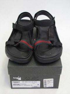 Gucci Black Velcro Ankle Strap Sandals 7 $295