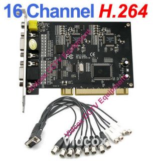   8Audio H.264 PCI Network CCTV Security Surveillance DVR Capture Card