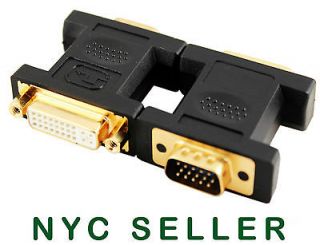 Pack DVI I(24+5) Male to HD15(VGA) Female Adapter Gold Plated(ADVII1 