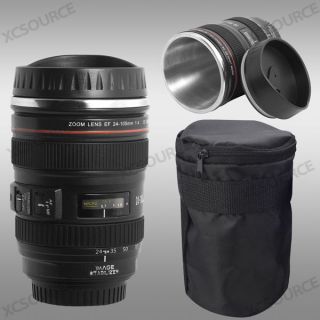 DSLR Camera lens cup mug EF 24 105mm f/4L USM With Stainless steel 