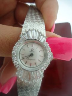 14k Solid GOLD Omega Ladymatic Vintage Diamond WatchMINT4​6 