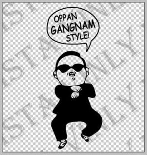   Gangnam Style vinyl decal sticker   Oppa Car Window Body Funny JDM