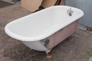 Antique Clawfoot BATHTUB 5ft Bath Tub Claw Foot Cast Iron
