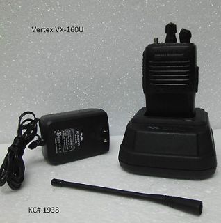 Vertex VX 160U, UHF,450 485 MHz. 16 Ch., 5 Watts, Portable Radio