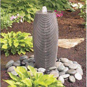   Tall Water Fountain Kit Ripple Granite Garden Outdoor Decor NEW