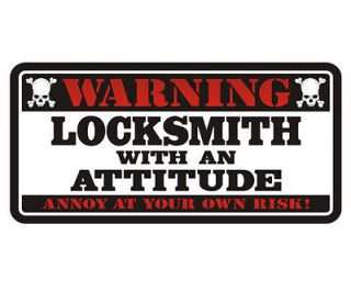   Warning Attitude Key Maker Car Truck Vinyl Bumper Sticker Decal WRV