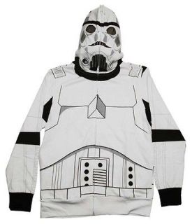 Star Wars Storm Trooper Costume Uniform Zip Up Masked Hoodie 