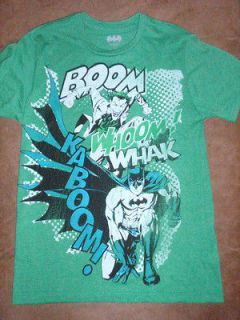 Mens DC Comics Batman Joker Vintage Green T Shirt New with Tags