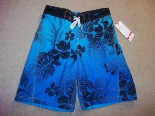   NEW Black BLUE Floral Swim Water Beach Board Shorts Trunks   S $48