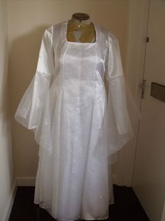   SNOW PRINCESS Medieval dress / fancy dress/white witch/larp/wedding