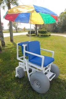 NEW ROLLEEZ All Terrain Wheelchair for BEACH and SNOW w/ Free Umbrella 