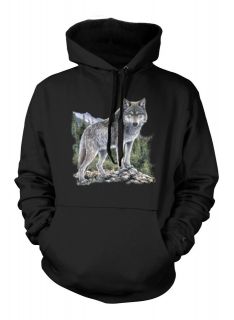 Wild Wolf Sweatshirt Hoodie Outdoors Wilderness Forest Hunters Animals 