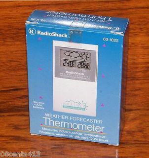 Radio Shack Indoor / Outdoor 12 24 Hour Weather Forecaster Thermometer 