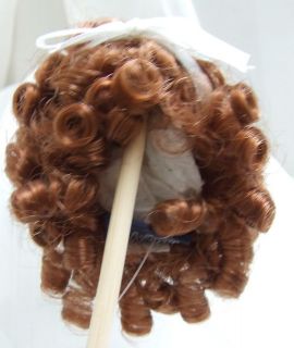  Head of Ringlets Curls Carrot Doll Wig Baby, Reborn OOAK BJD HEATHER