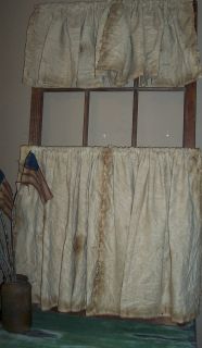 primitive window treatments in Curtains, Drapes & Valances