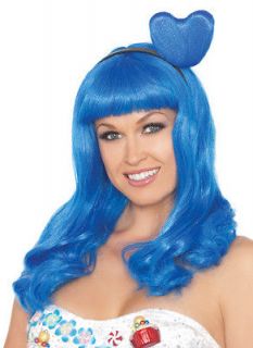 Katy PERRY California Girls Gurls Costume Heart Blue Wig Adult Womens