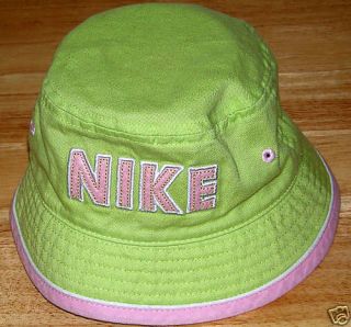   Girl Infant Baby NIKE Bucket Hat Lime Green Cap Beach Sun Summer WOW