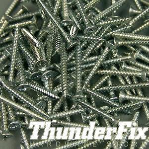   Twin Thread BZP Countersunk Wood Screws No 4 Zinc Plated All Lengths