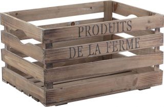FRENCH VINTAGE STYLE WOODEN CRATE RUSTIC RETRO CHIC FRUIT/VEGETABL​E 