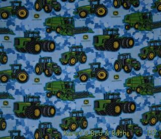 John Deere Tractor Blue Camouflage Curtain Valance NEW