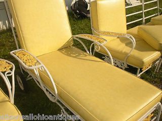Antique Wrought Iron Garden Furniture Sun Room Patio Set Chaise Lounge 