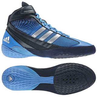 Adidas Response 3 Wrestling Shoes (boots)   Blue/Silver