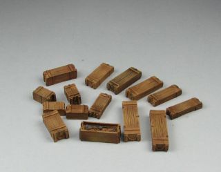 Resin kit 1/35 diorama access Wood Ammo Box x 15