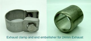 24mm exhaust clamp and endcap for Eberspacher, and some Webasto diesel 